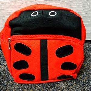 Kids ladybug mini sized backpack.